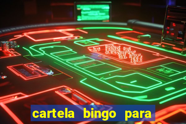 cartela bingo para cha de cozinha imprimir gratis