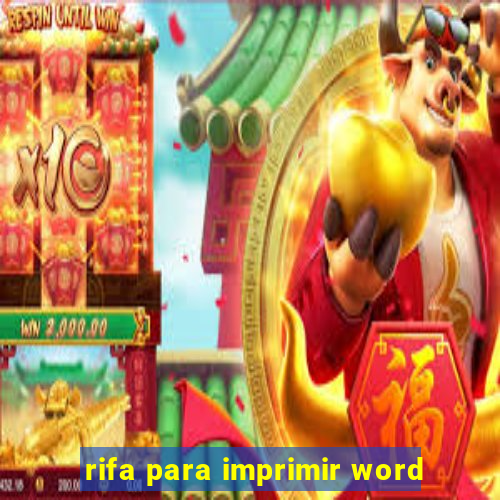 rifa para imprimir word